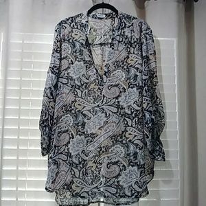 Sheer paisley Top! Brand new. No tags